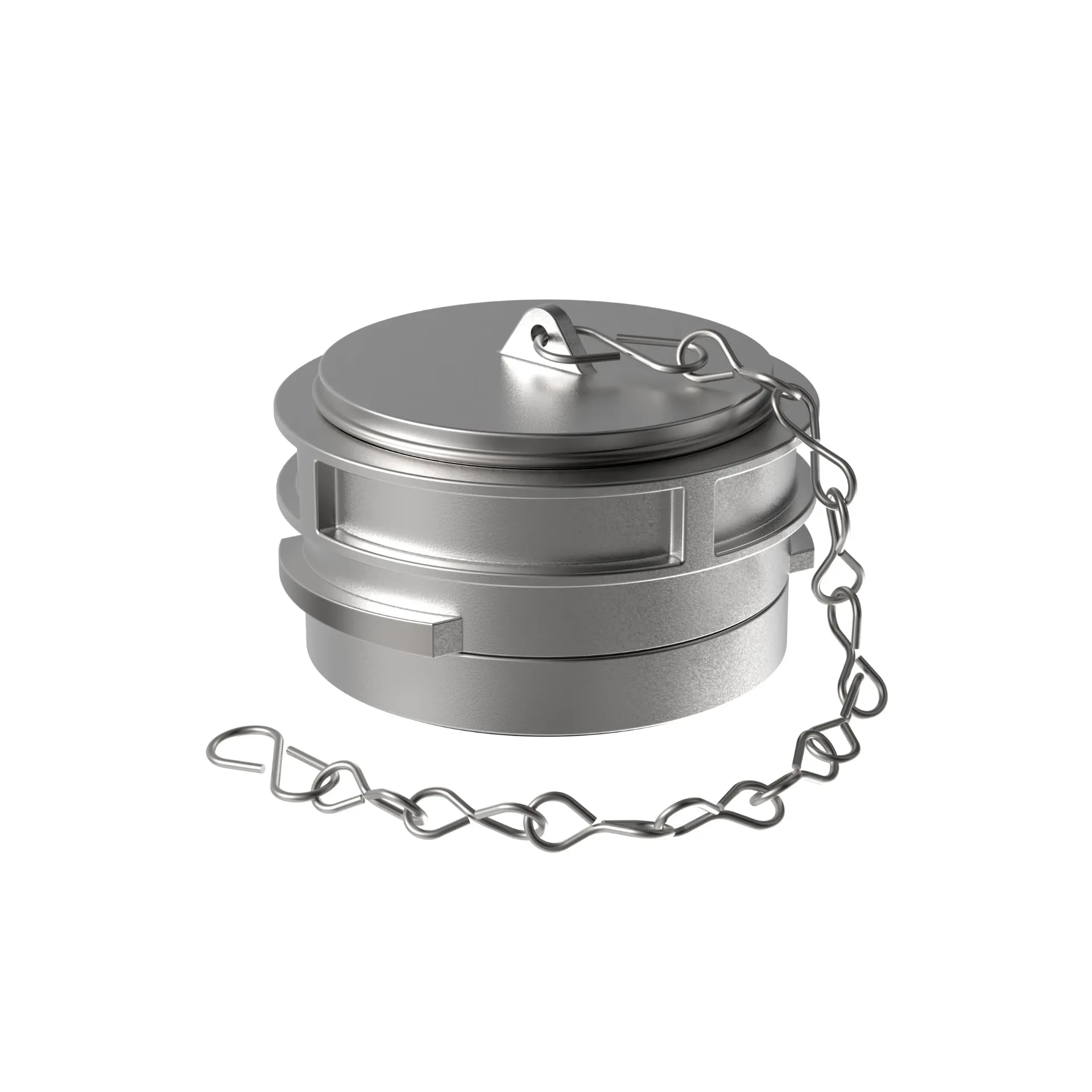 [GUS100G] Guillemin blindkap RVS DN100 + grendel + ketting