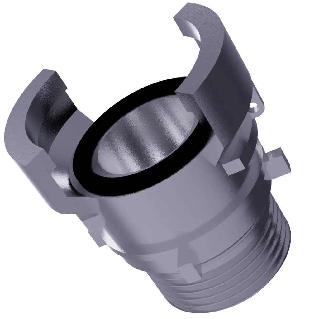 Guillemin DN50 x 2" Man. met grendel - Alu